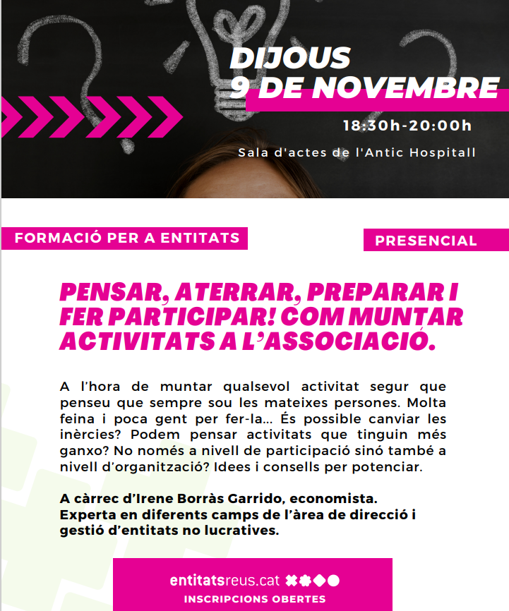 PENSAR, ATERRAR, PREPARAR I FER PARTICIPAR